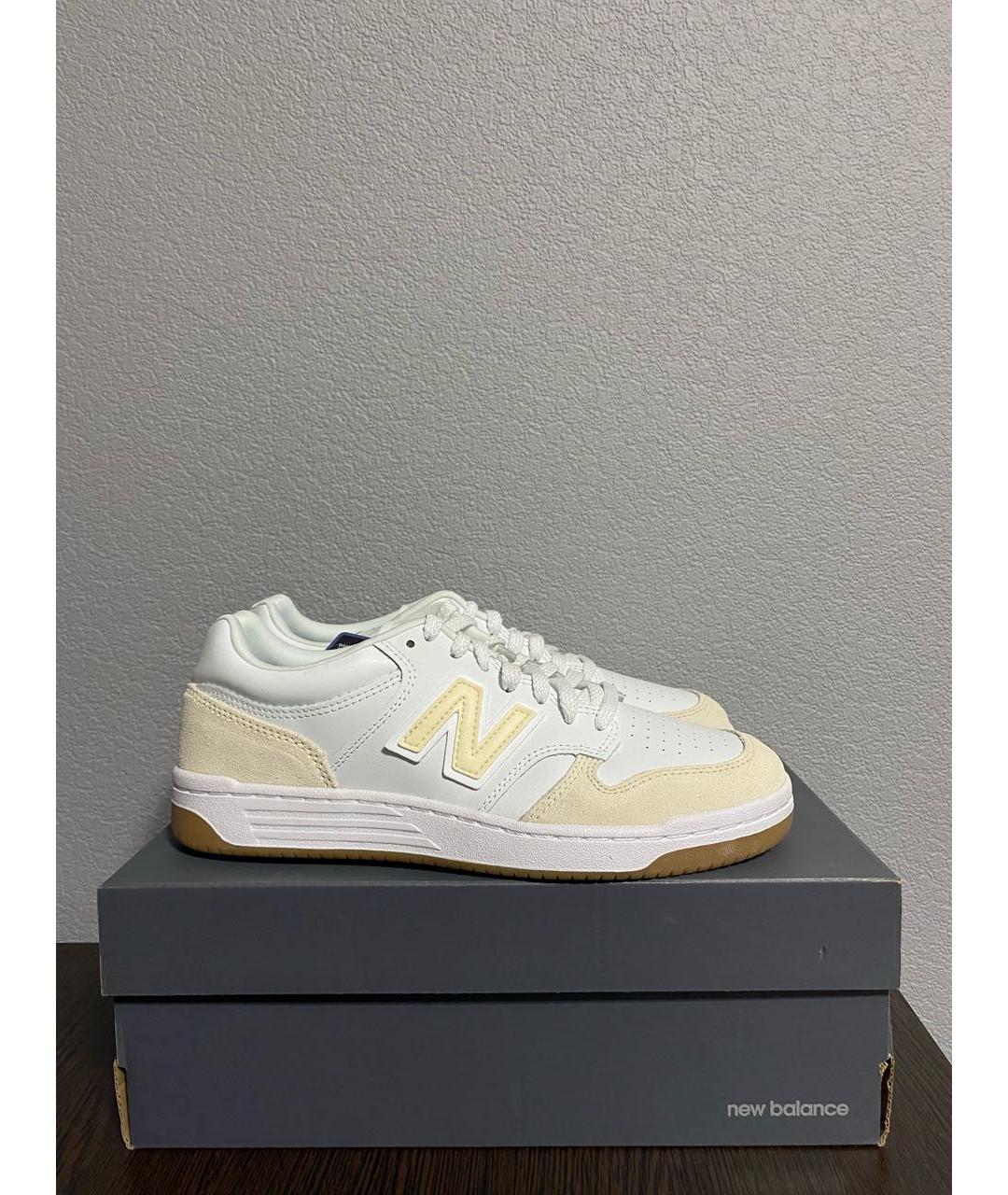 NEW BALANCE Белые кожаные кроссовки, фото 4