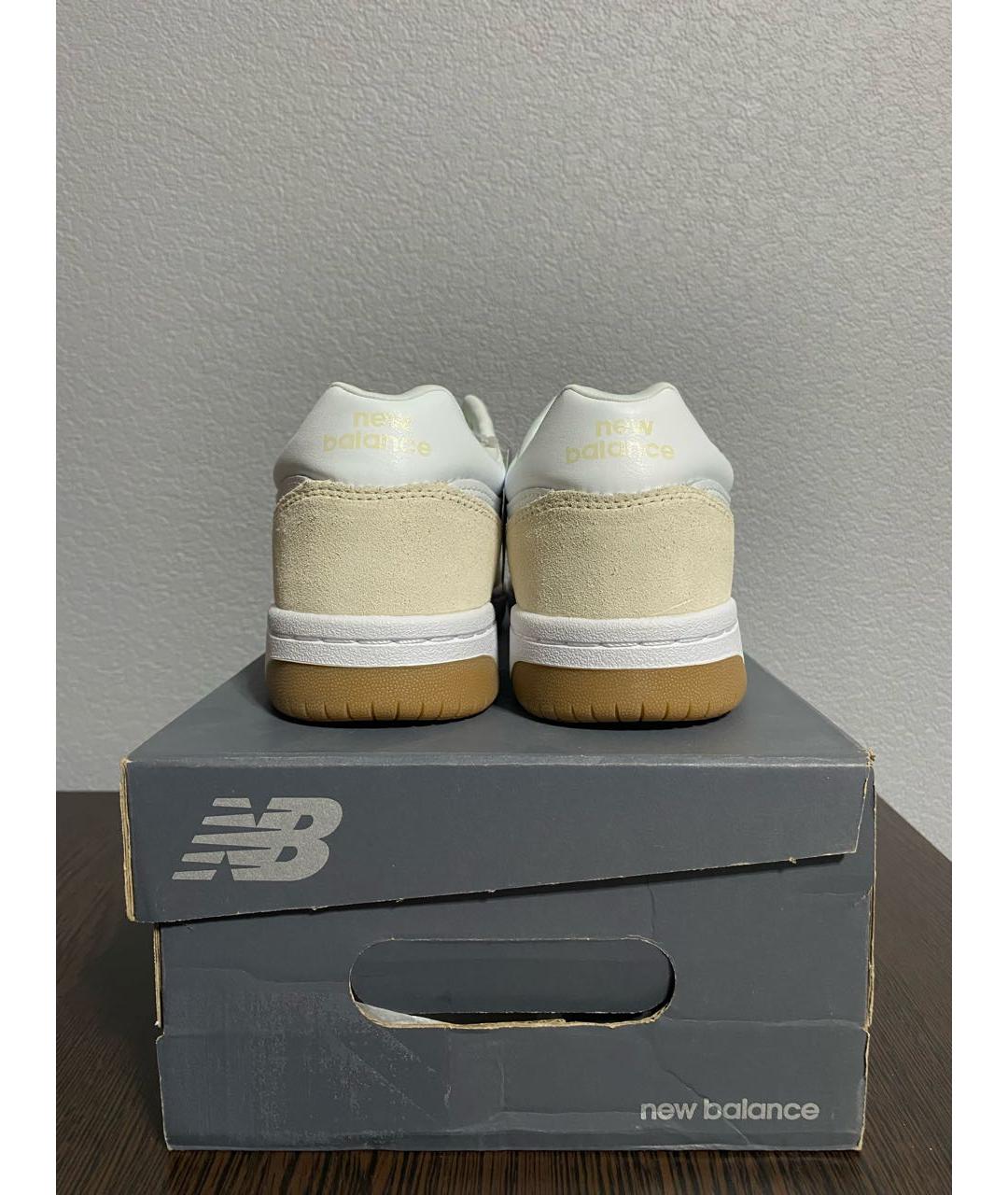 NEW BALANCE Белые кожаные кроссовки, фото 5