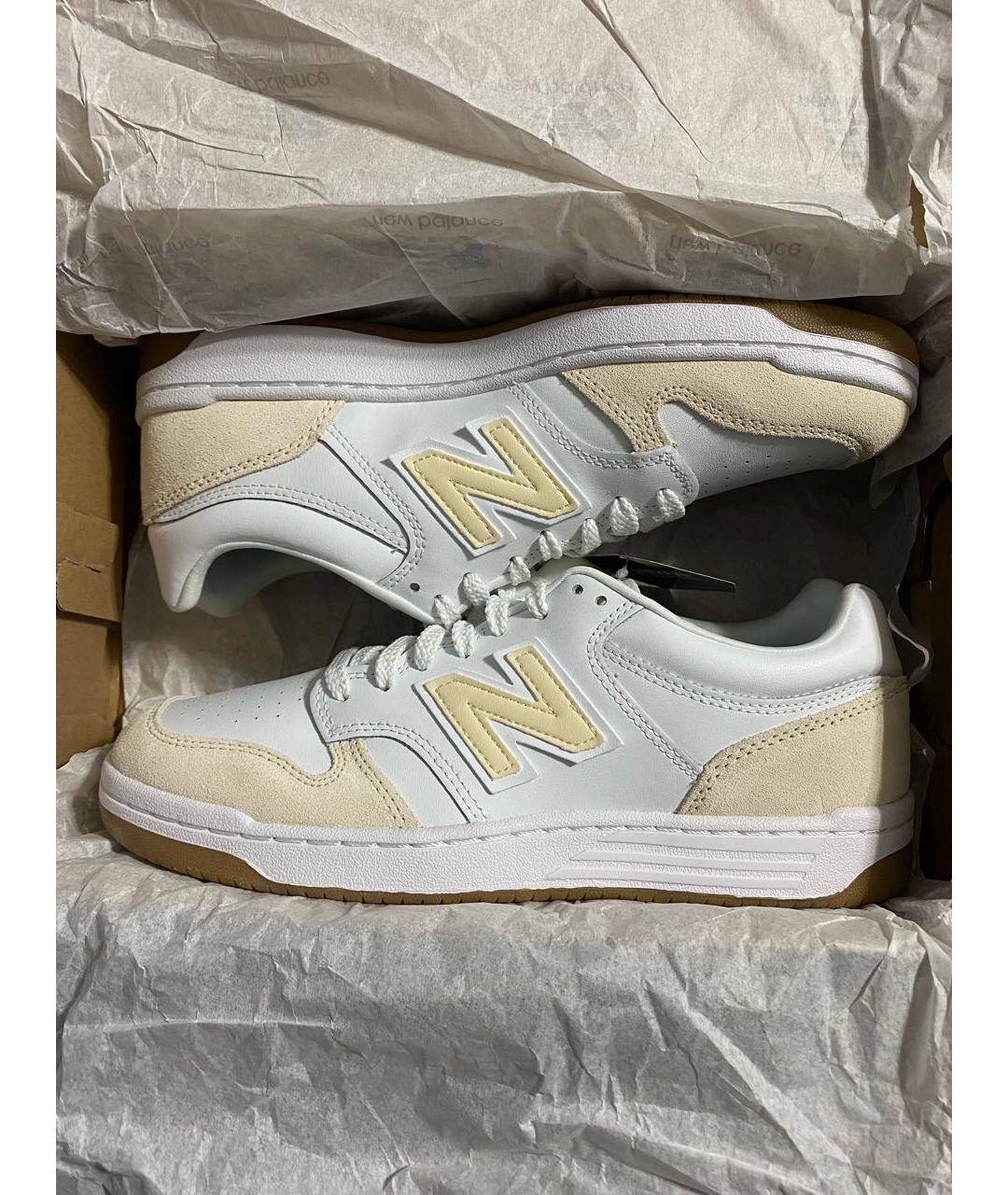NEW BALANCE Белые кожаные кроссовки, фото 2