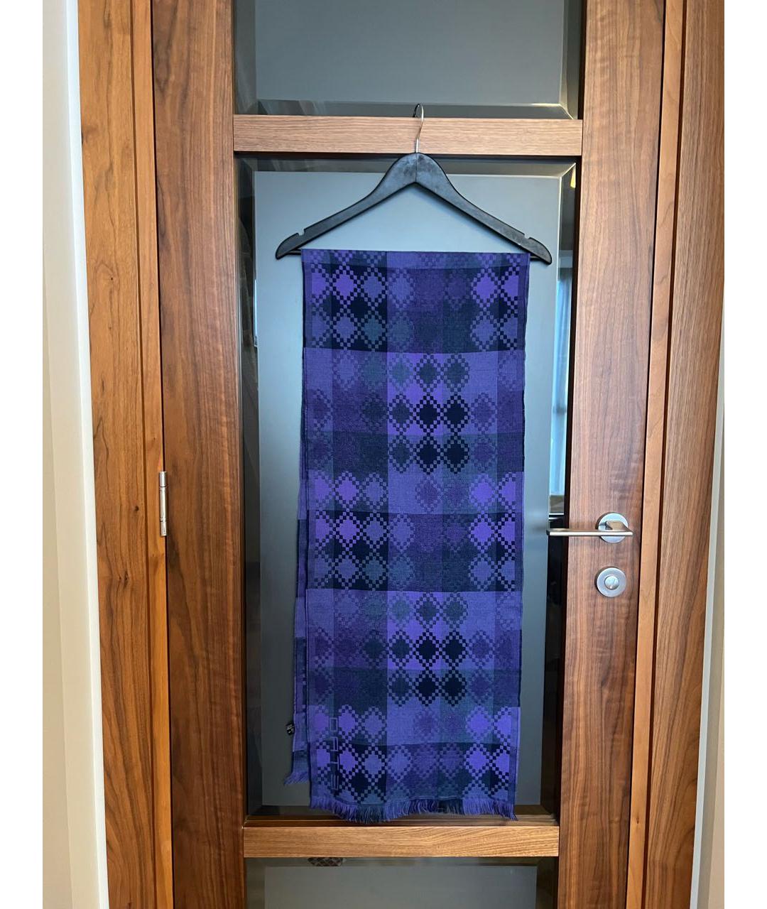 ETRO Фиолетовый шерстяной шарф, фото 5