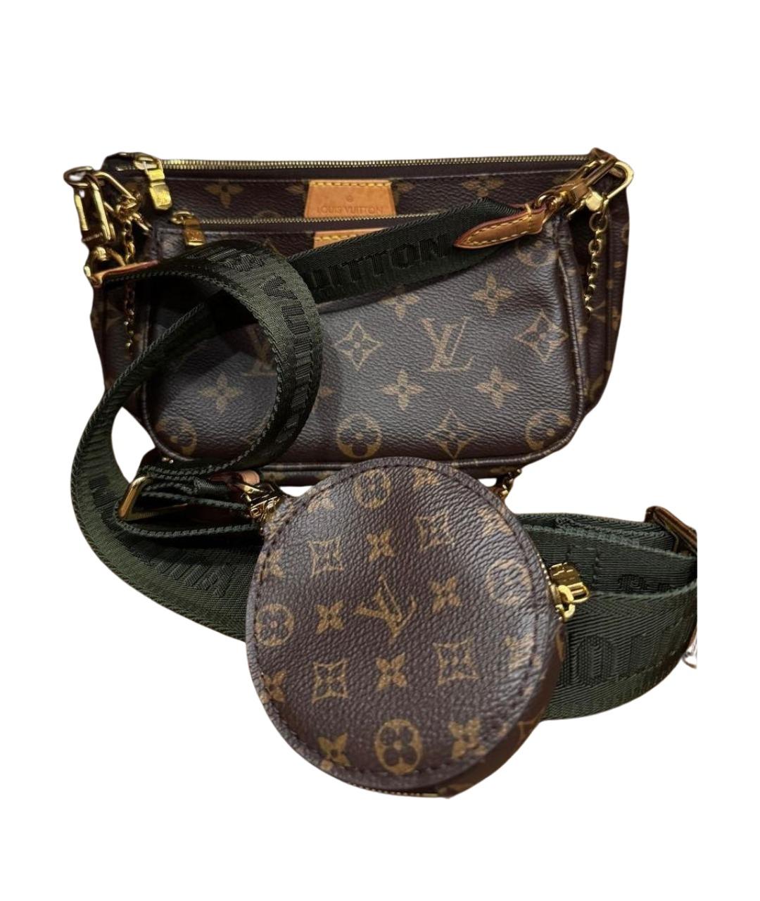 LOUIS VUITTON Коричневая кожаная сумка через плечо, фото 1