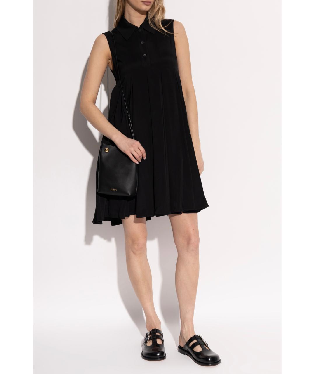 LOEWE Черные кожаные мюли, фото 5