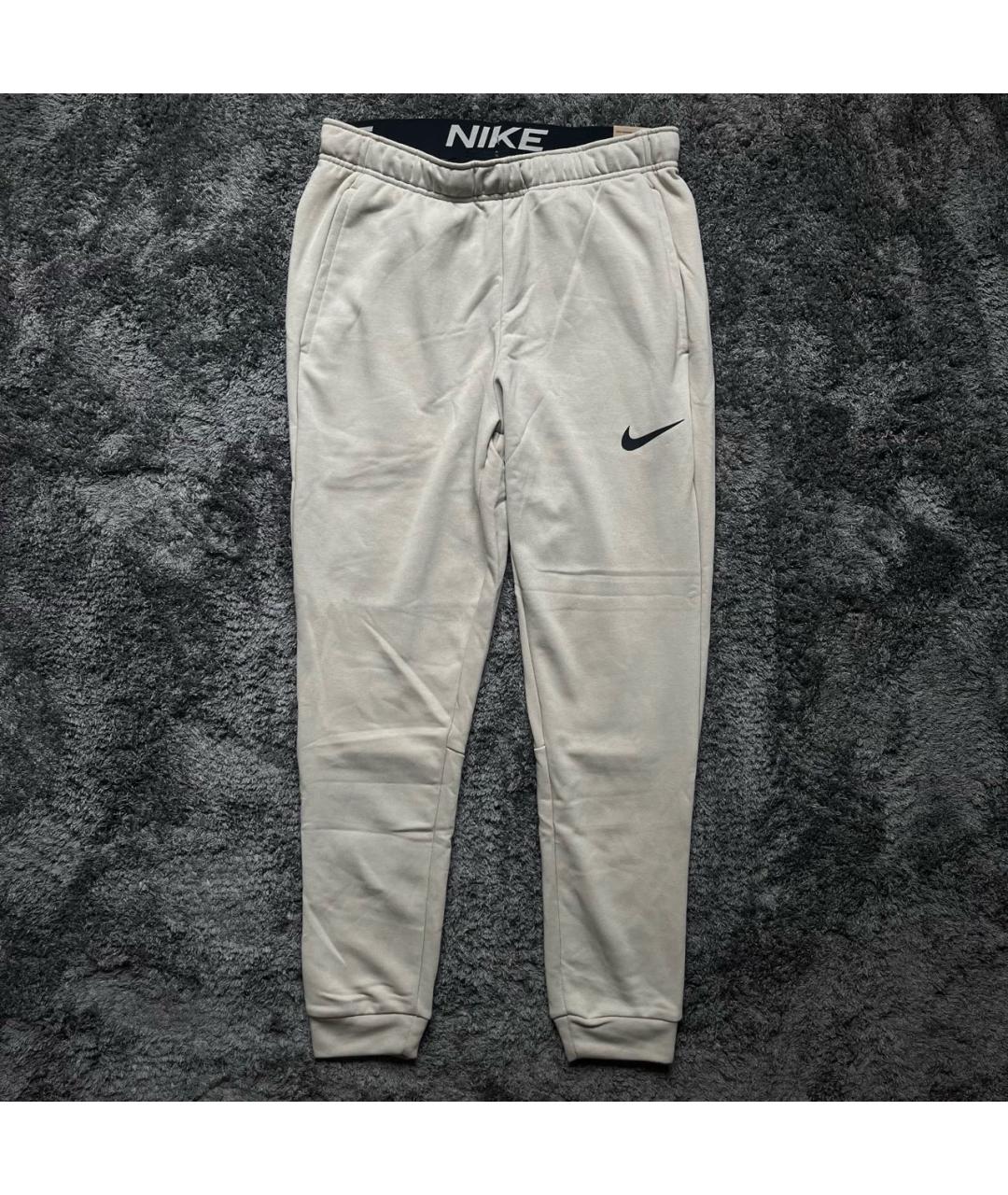 NIKE Бежевые хлопковые повседневные брюки, фото 6