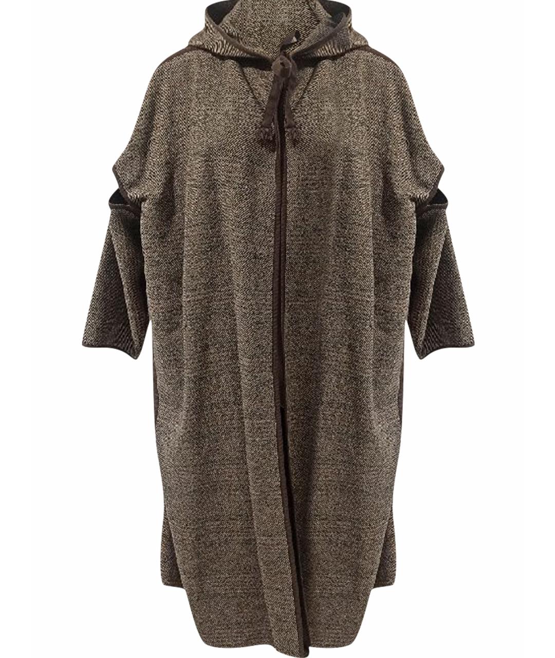 CELINE Коричневое шерстяное пальто, фото 1