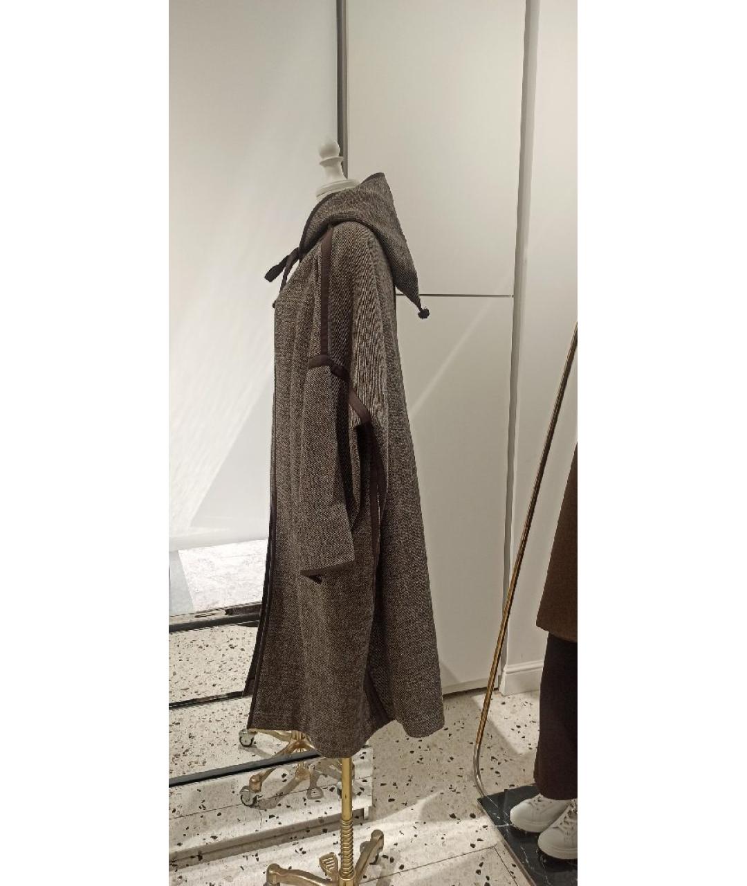 CELINE Коричневое шерстяное пальто, фото 2