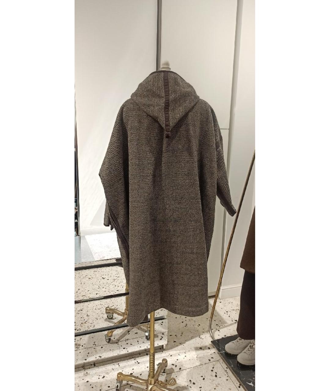 CELINE Коричневое шерстяное пальто, фото 3