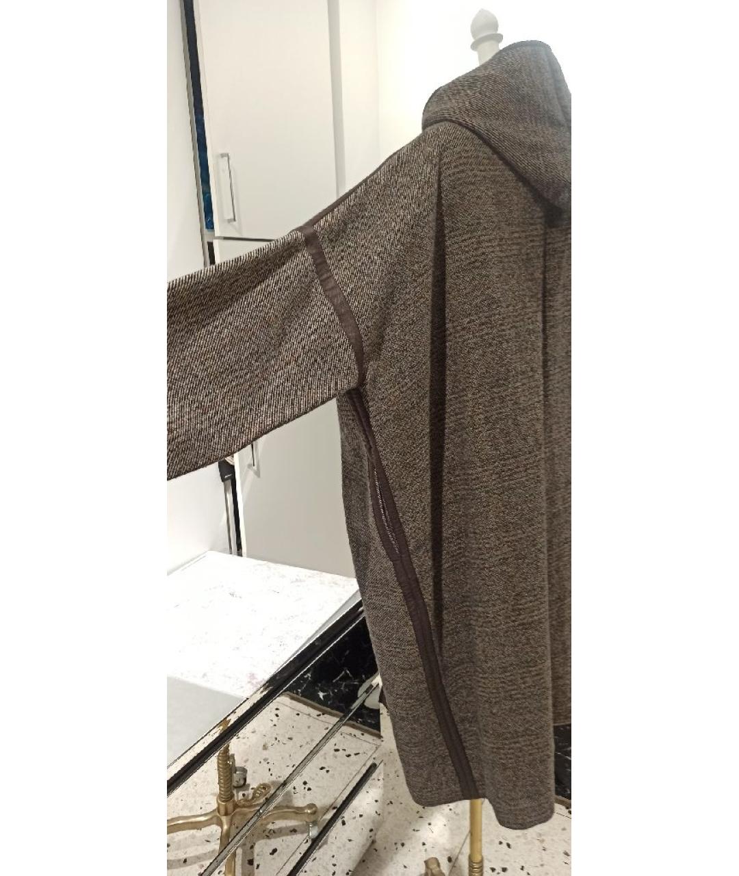 CELINE Коричневое шерстяное пальто, фото 8