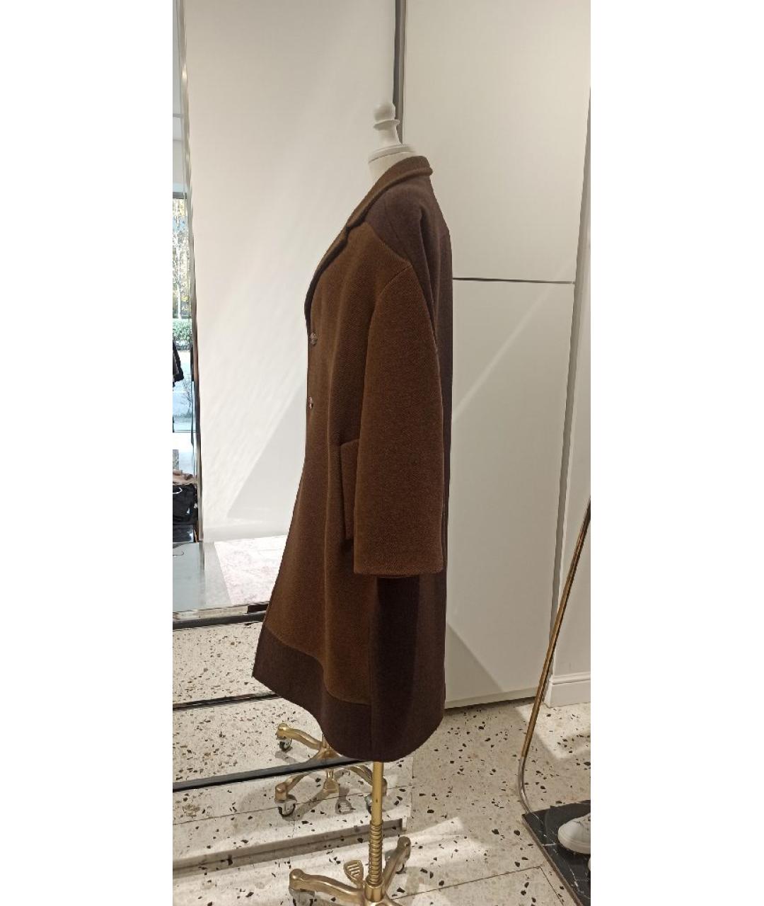 CELINE Коричневое шерстяное пальто, фото 2