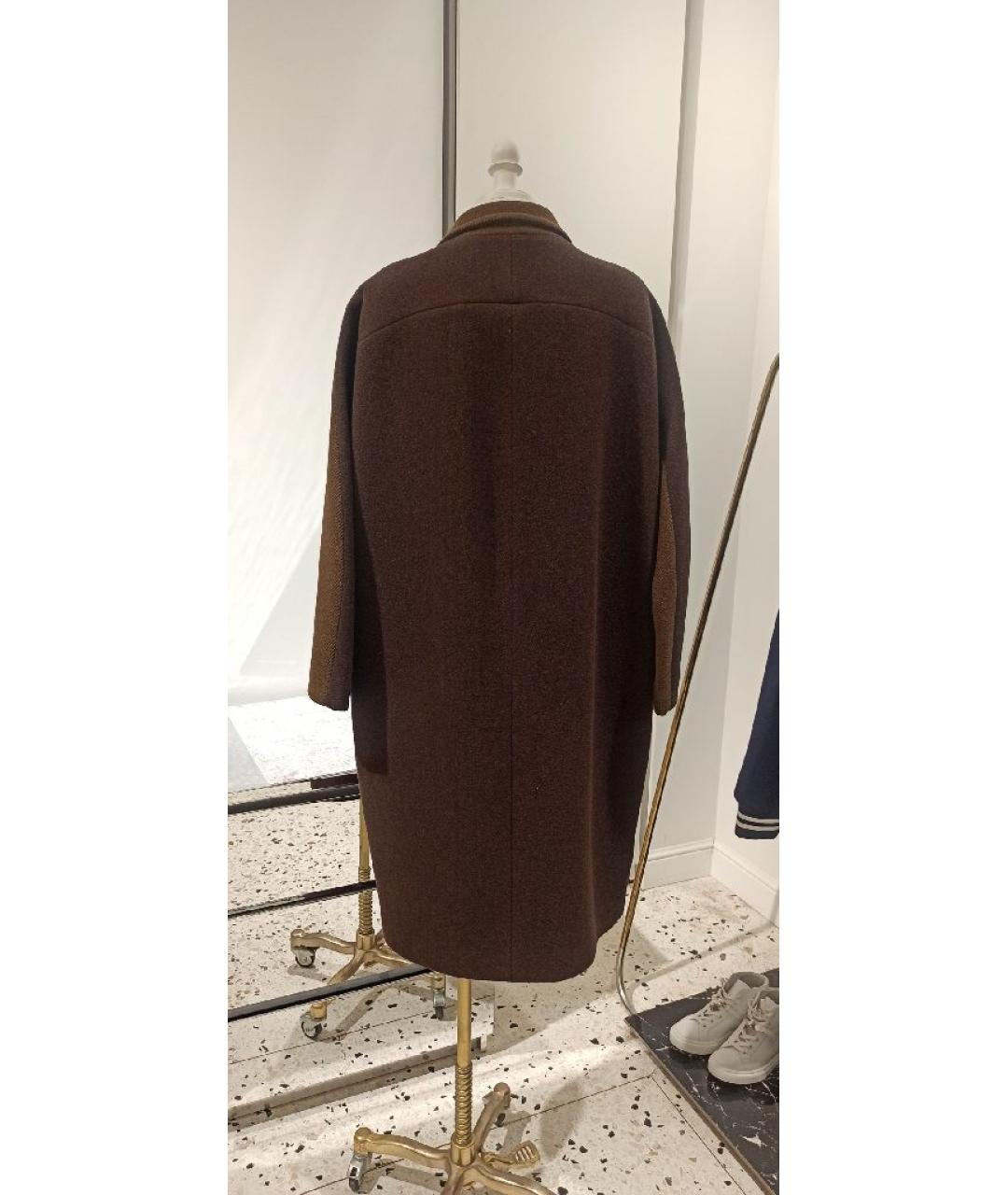 CELINE Коричневое шерстяное пальто, фото 3