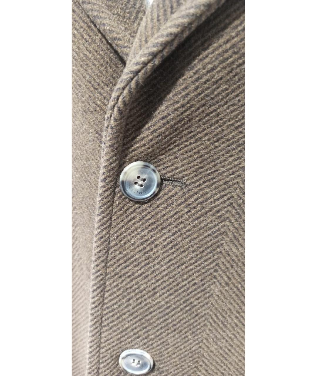 CELINE Коричневое шерстяное пальто, фото 5