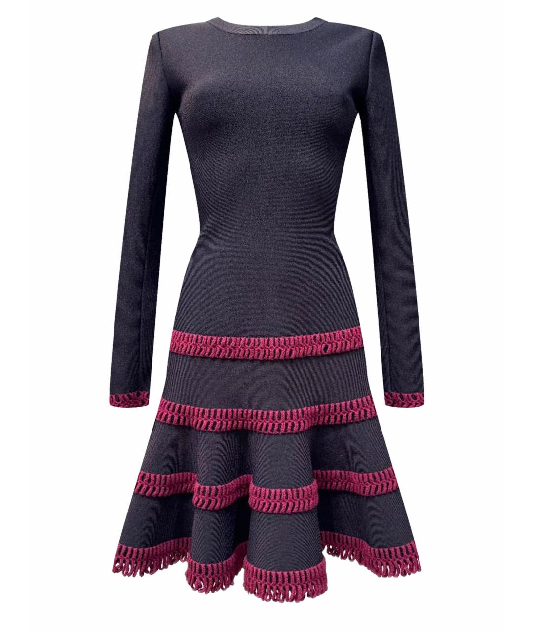 ALAIA Черное вискозное вечернее платье, фото 1