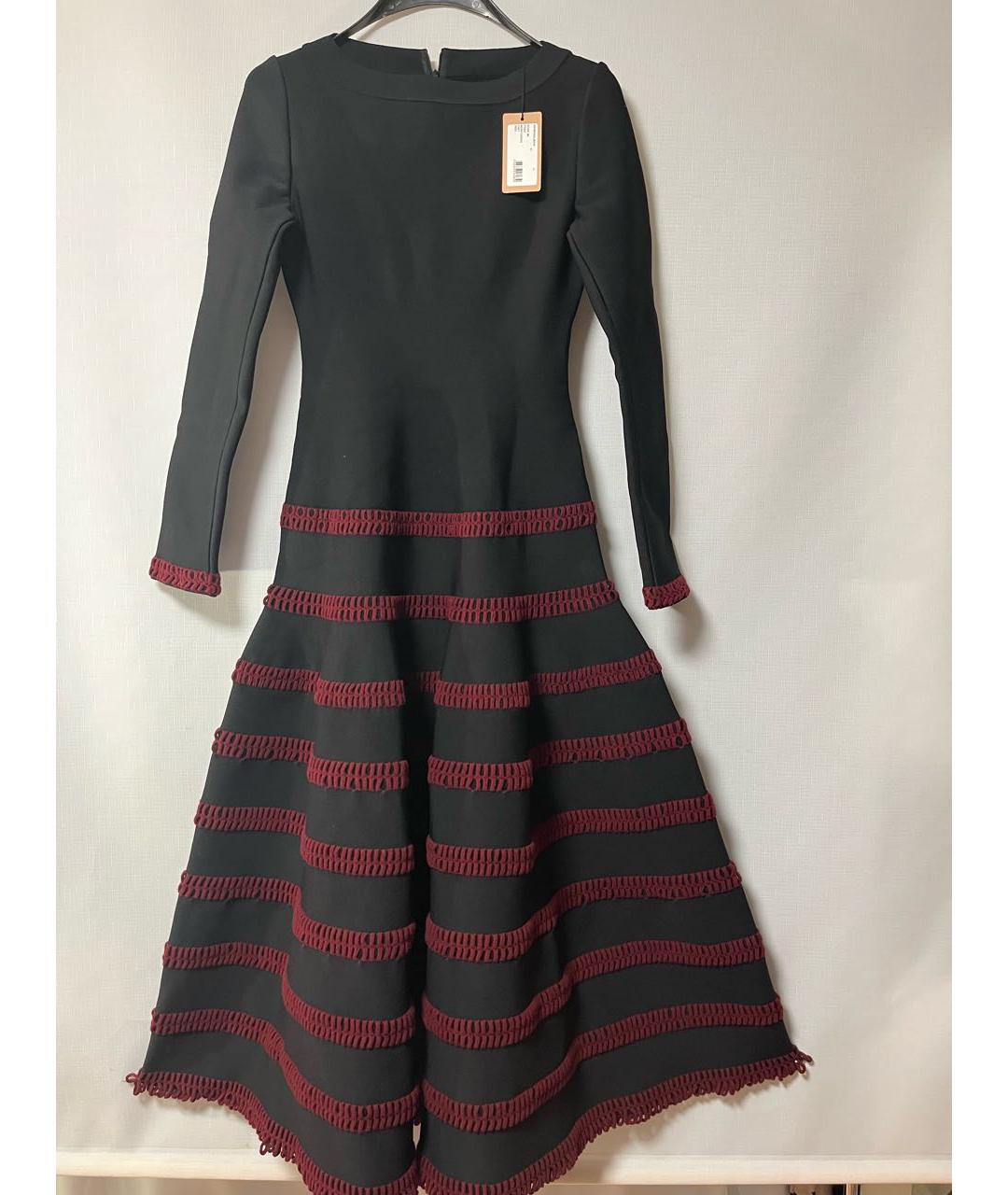 ALAIA Черное вискозное вечернее платье, фото 7