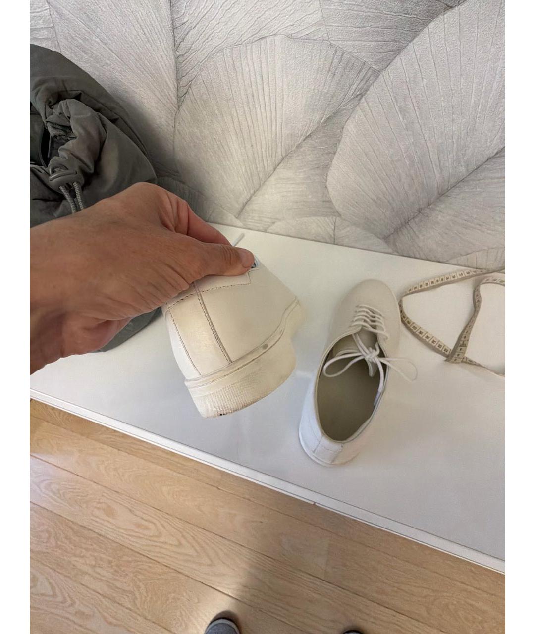 12 STOREEZ Белые кожаные кеды, фото 5