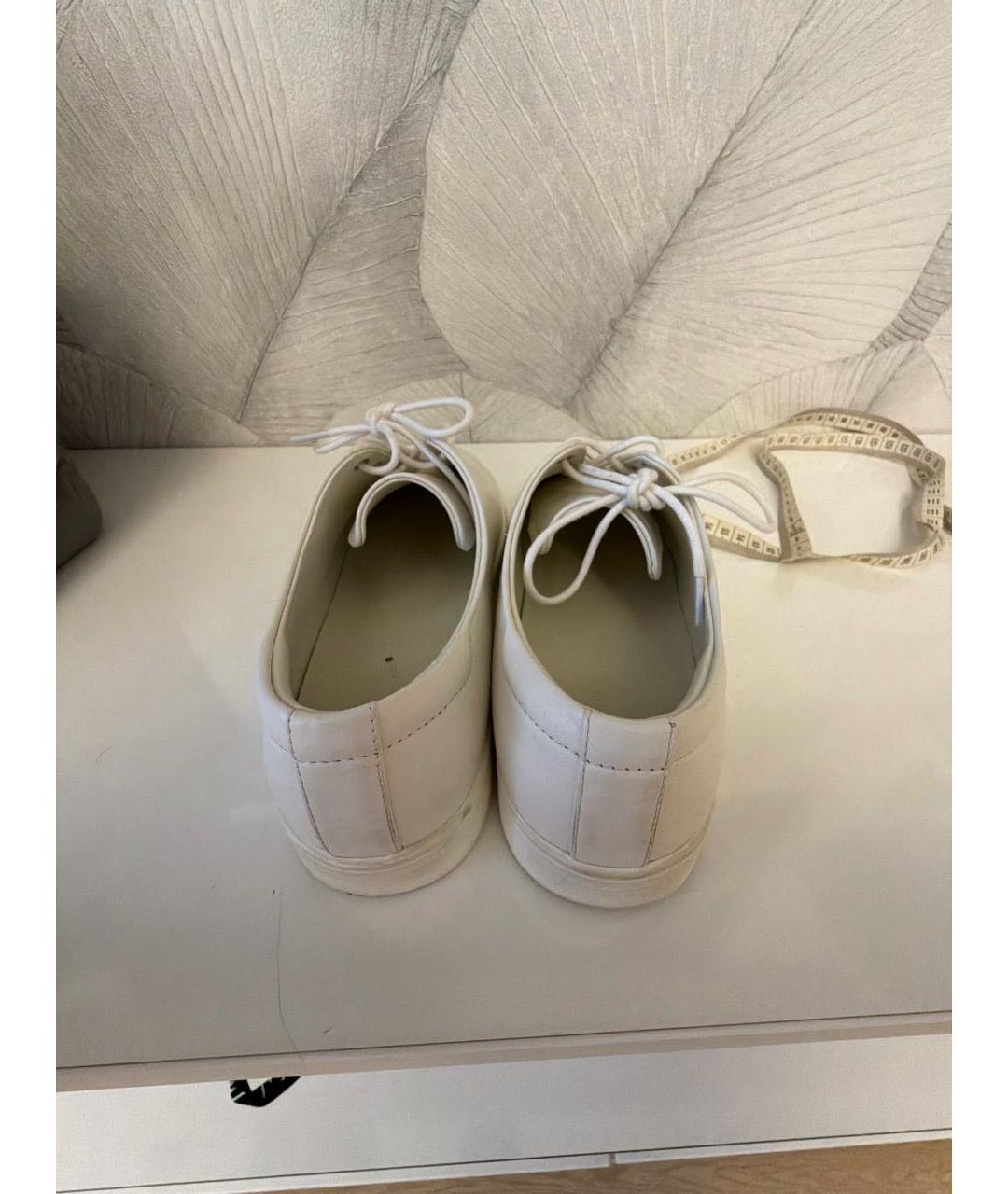 12 STOREEZ Белые кожаные кеды, фото 4