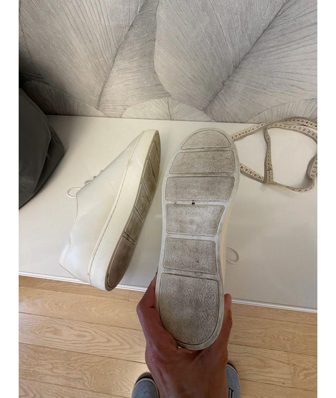 12 STOREEZ Белые кожаные кеды, фото 6