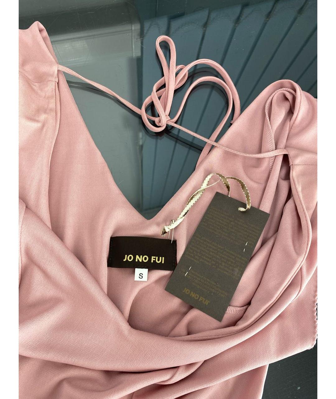 JO NO FUI Розовая вискозная блузы, фото 3