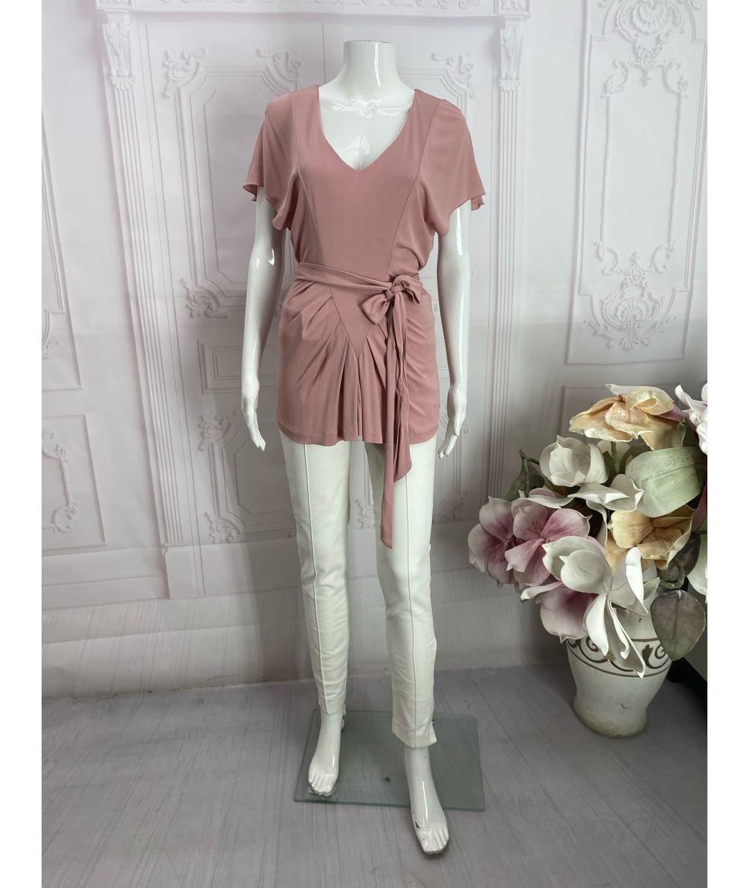 JO NO FUI Розовая вискозная блузы, фото 8