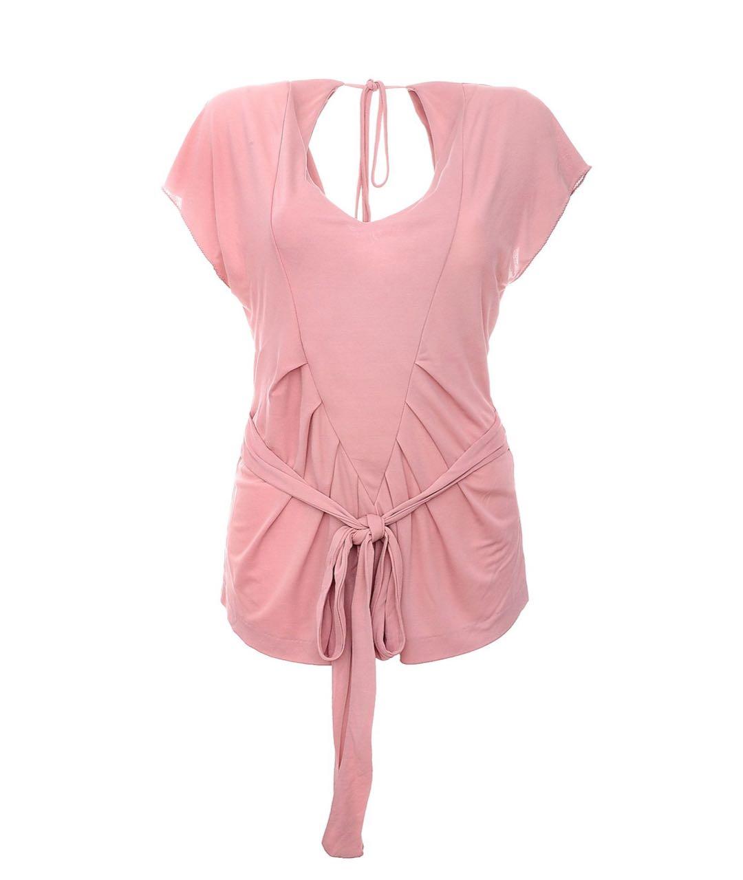 JO NO FUI Розовая вискозная блузы, фото 1