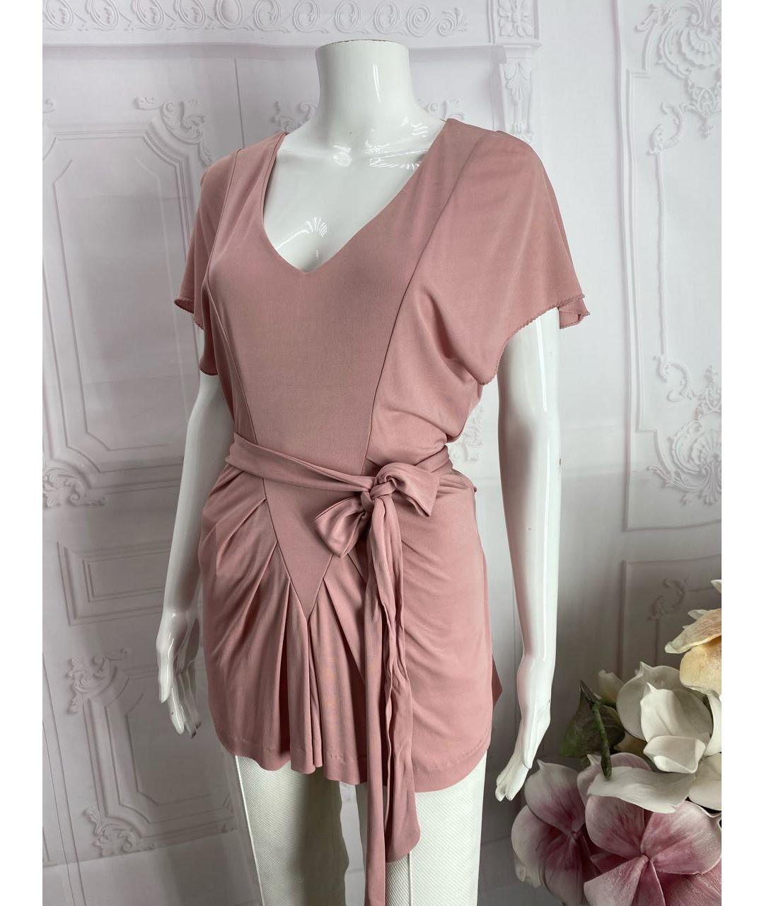 JO NO FUI Розовая вискозная блузы, фото 7