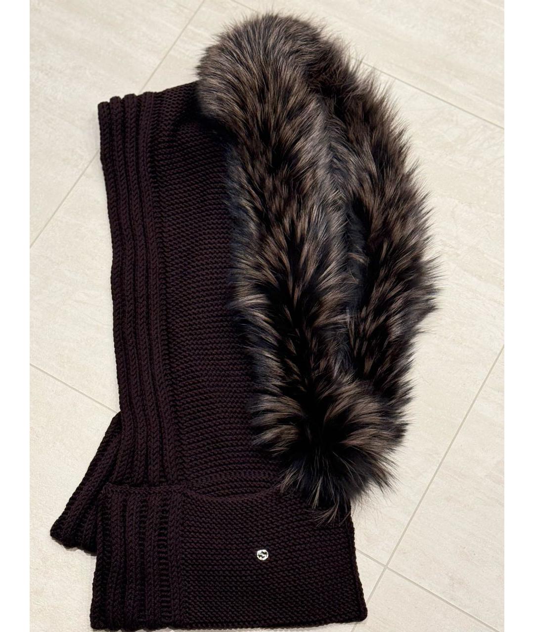 GUCCI Коричневый шерстяной воротник, фото 2