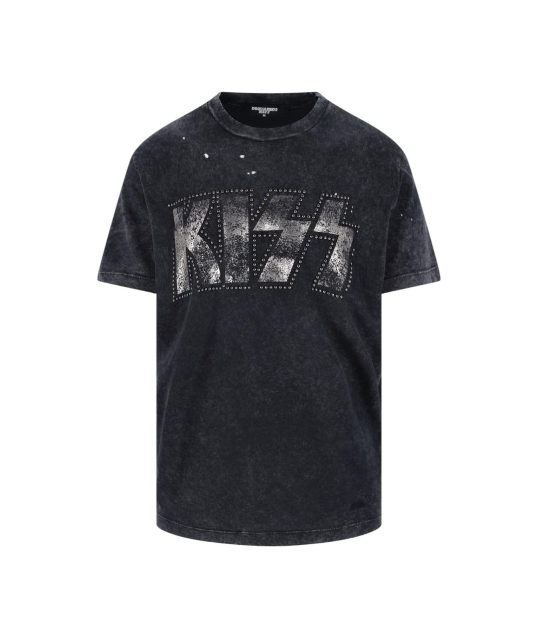 DSQUARED2 Серая хлопковая футболка, фото 1
