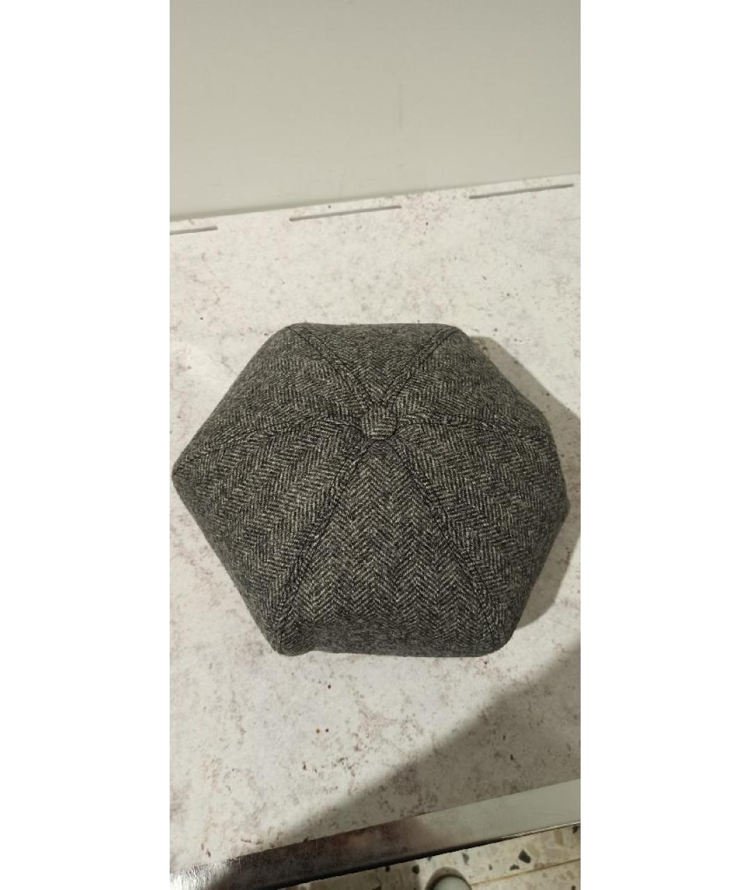 MIU MIU Серая шерстяная шапка, фото 3