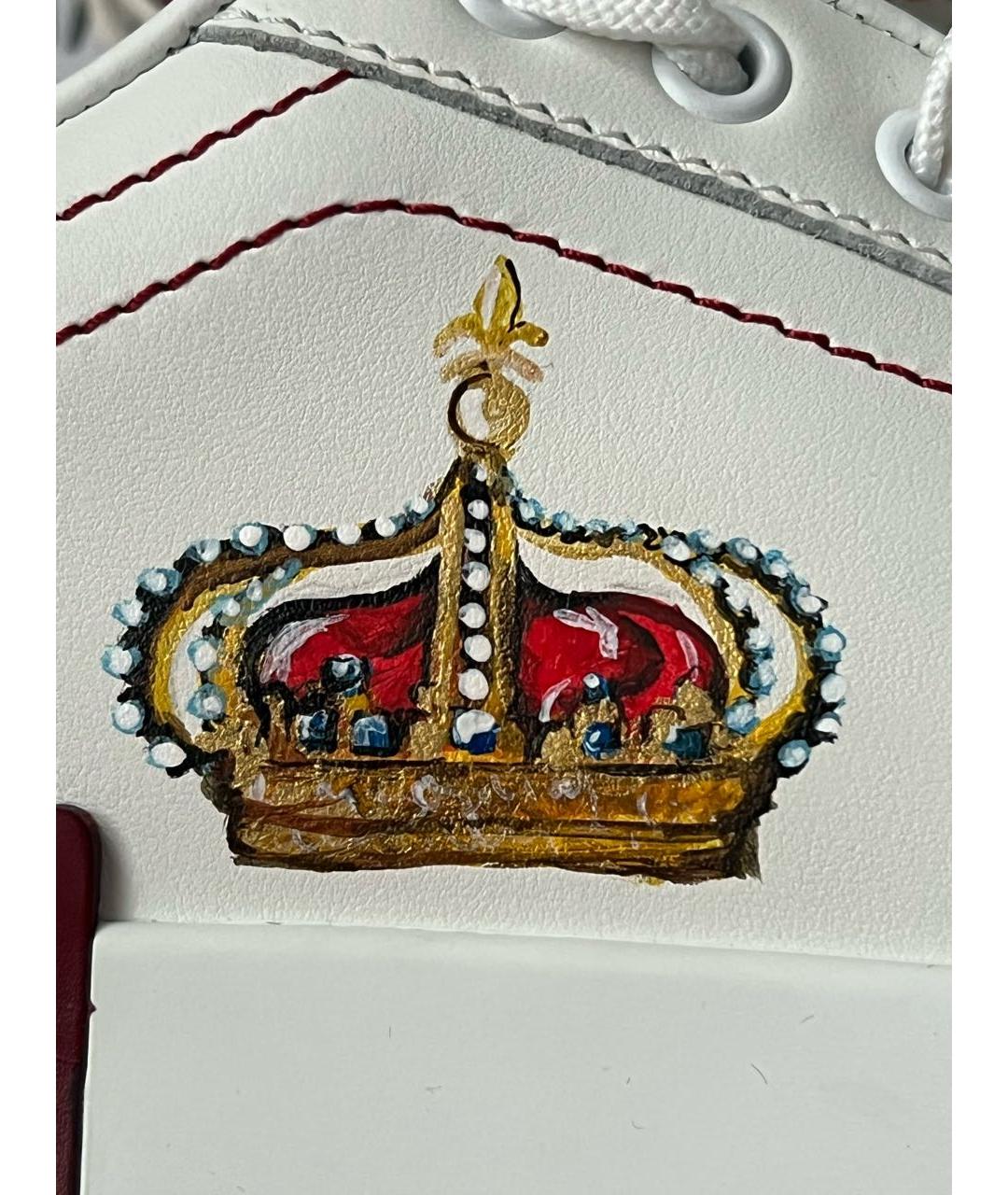 DOLCE&GABBANA Белые кожаные кеды, фото 7