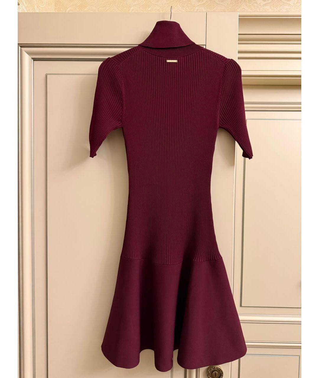 MICHAEL KORS Бордовое вискозное повседневное платье, фото 2