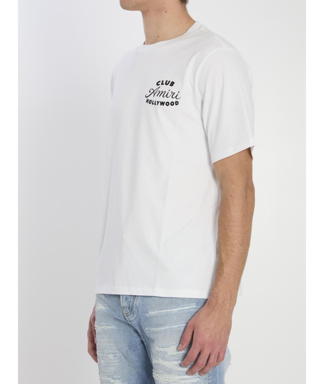 AMIRI Белая хлопковая футболка, фото 2