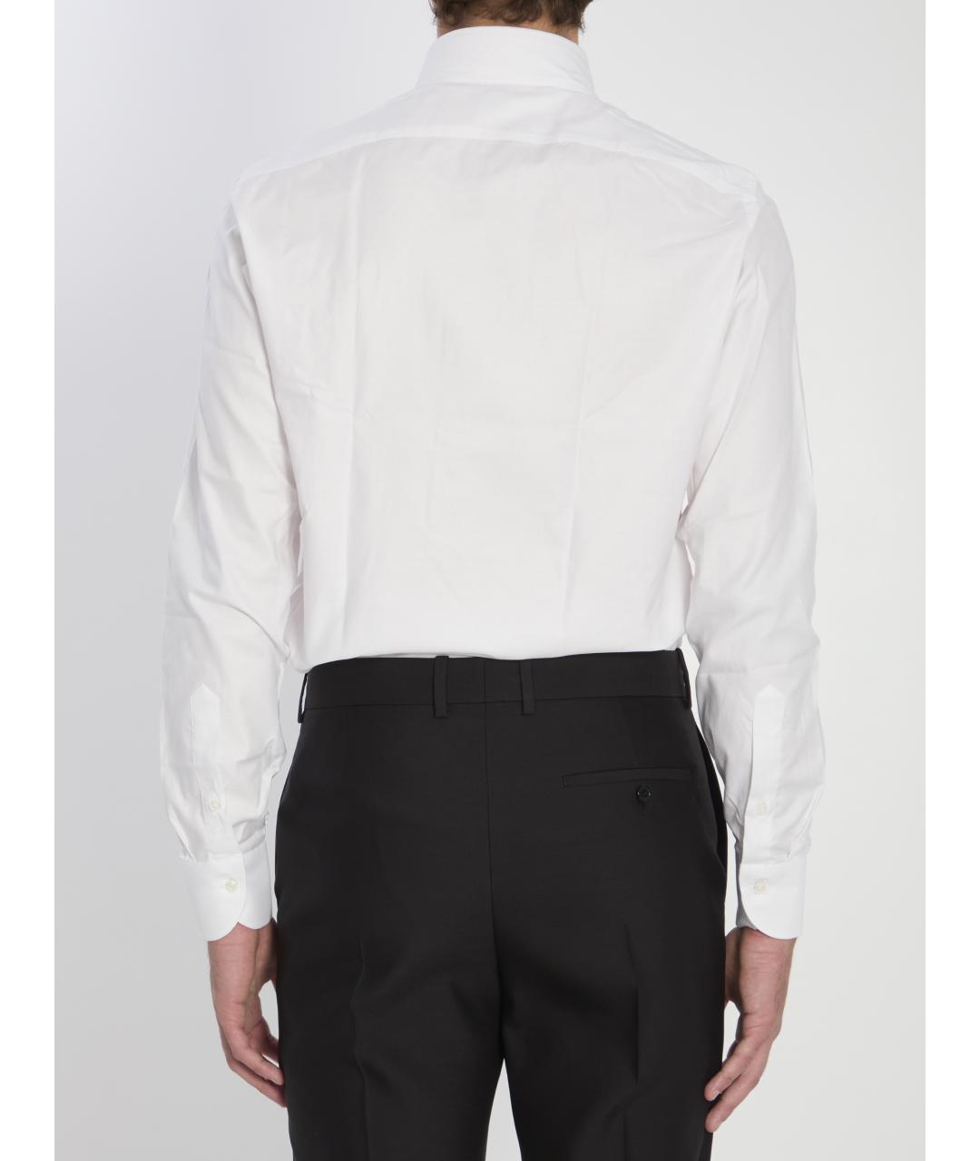 BORRIELLO Белая хлопковая классическая рубашка, фото 3