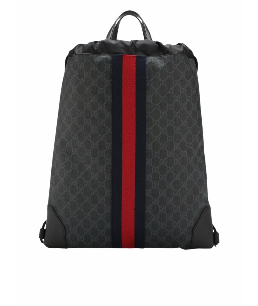 GUCCI Серый кожаный рюкзак, фото 1