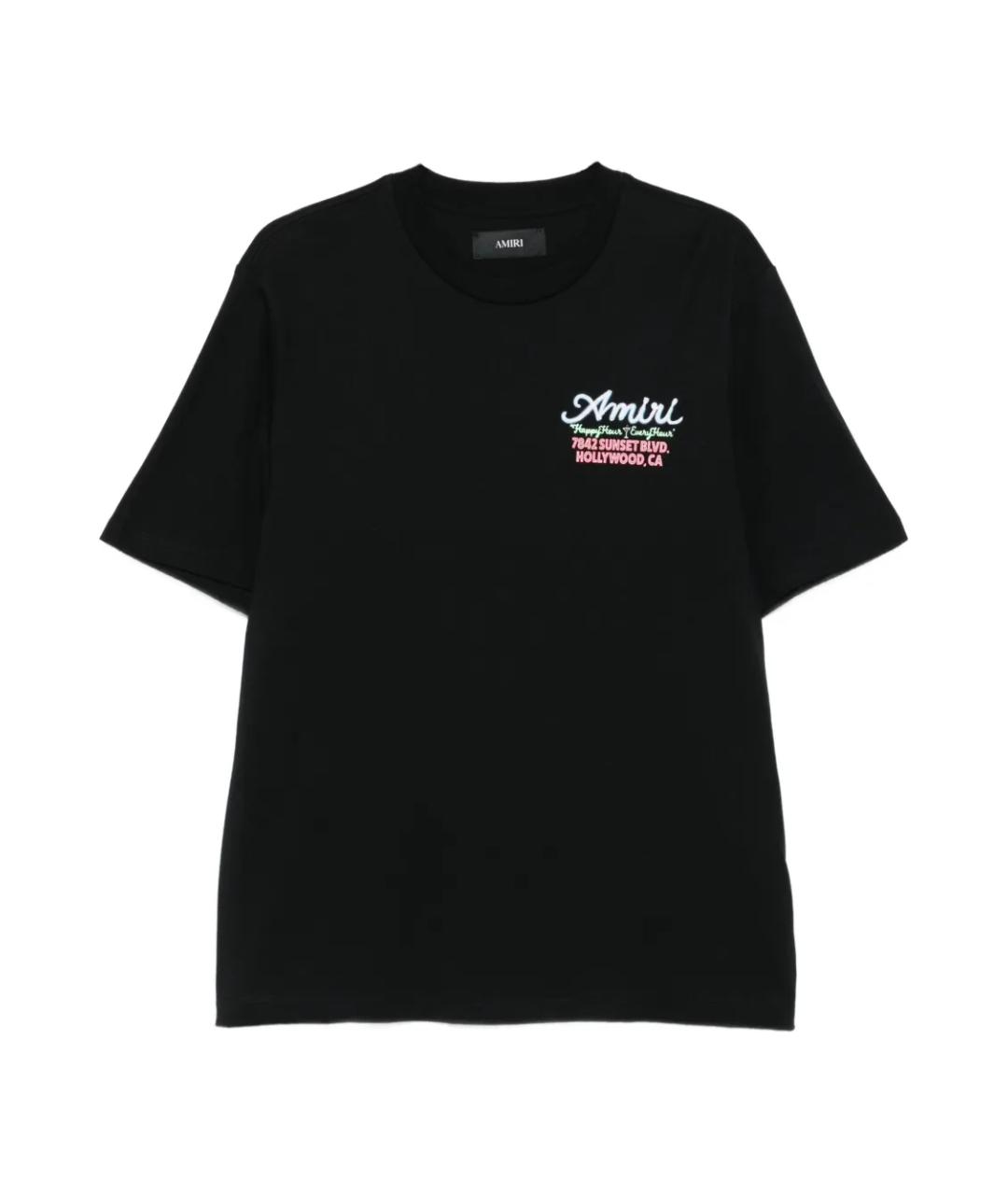 AMIRI Черная хлопковая футболка, фото 1