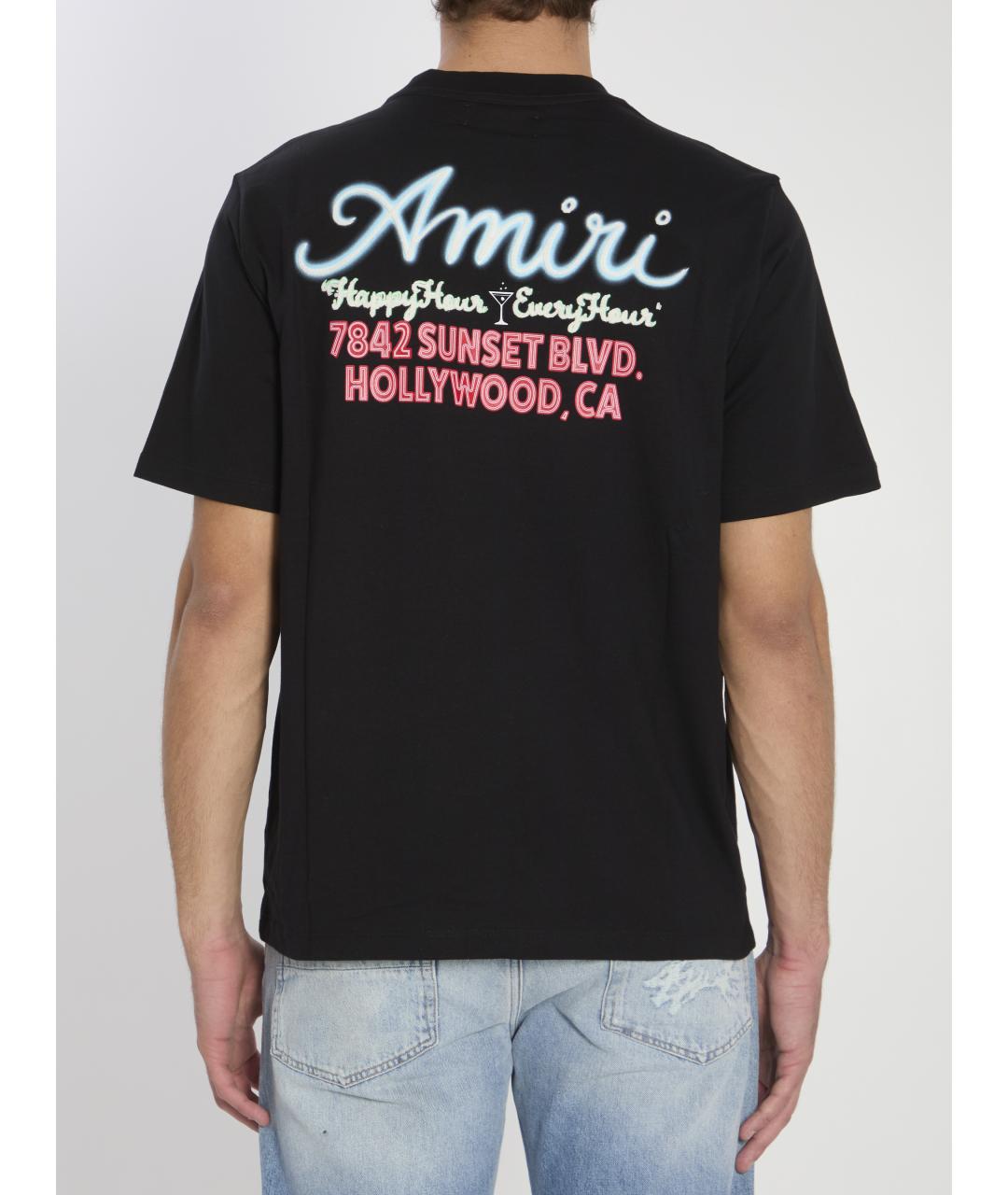 AMIRI Черная хлопковая футболка, фото 5