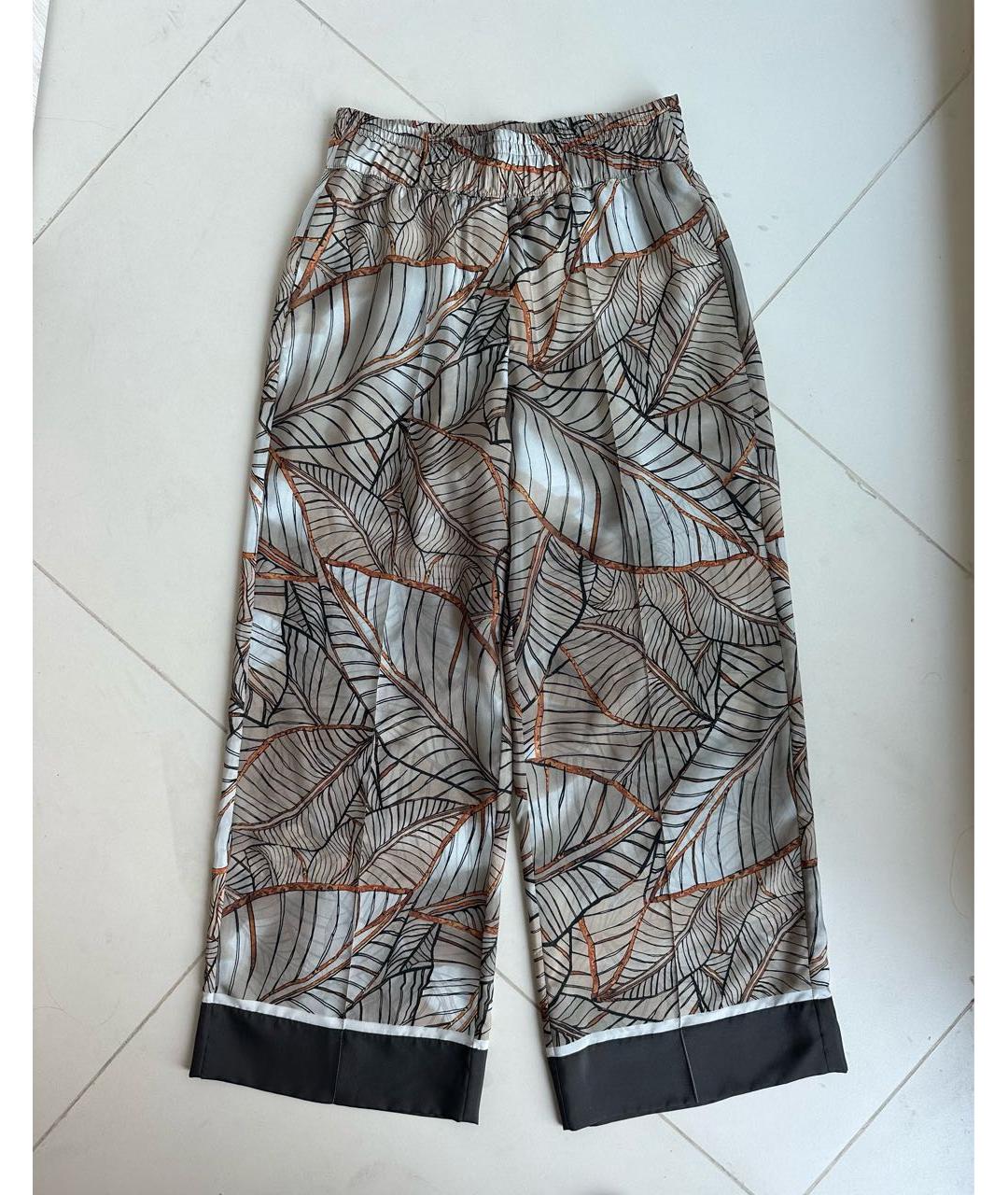 BRUNELLO CUCINELLI Мульти шелковые брюки широкие, фото 8