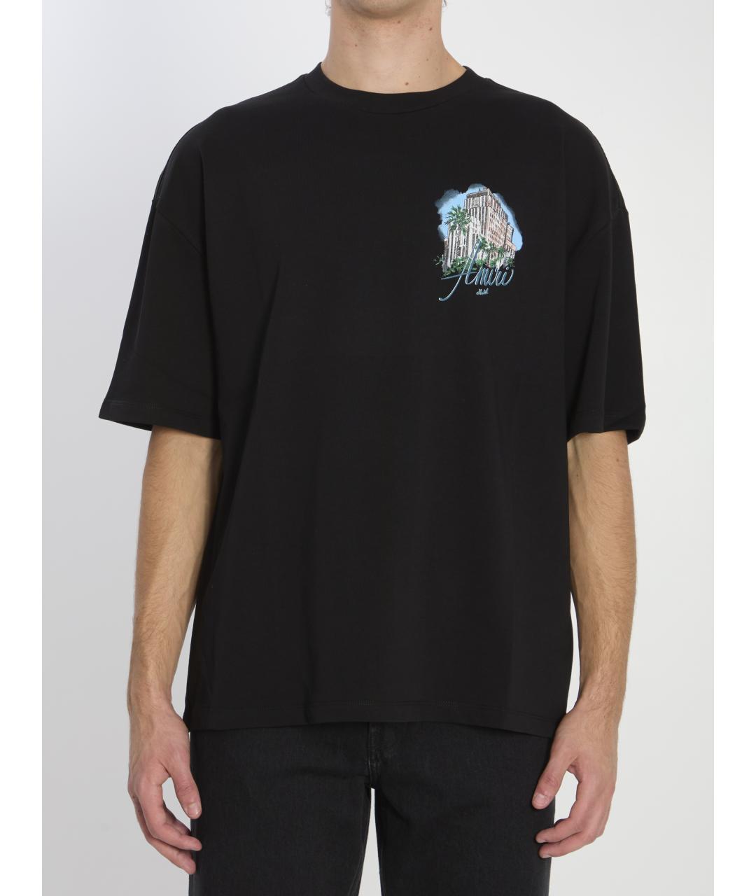 AMIRI Черная хлопковая футболка, фото 2