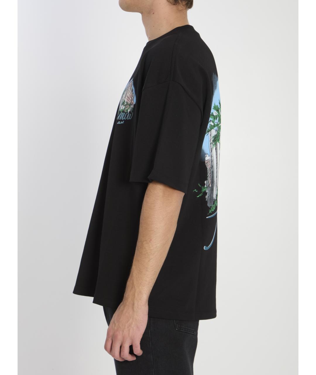 AMIRI Черная хлопковая футболка, фото 4