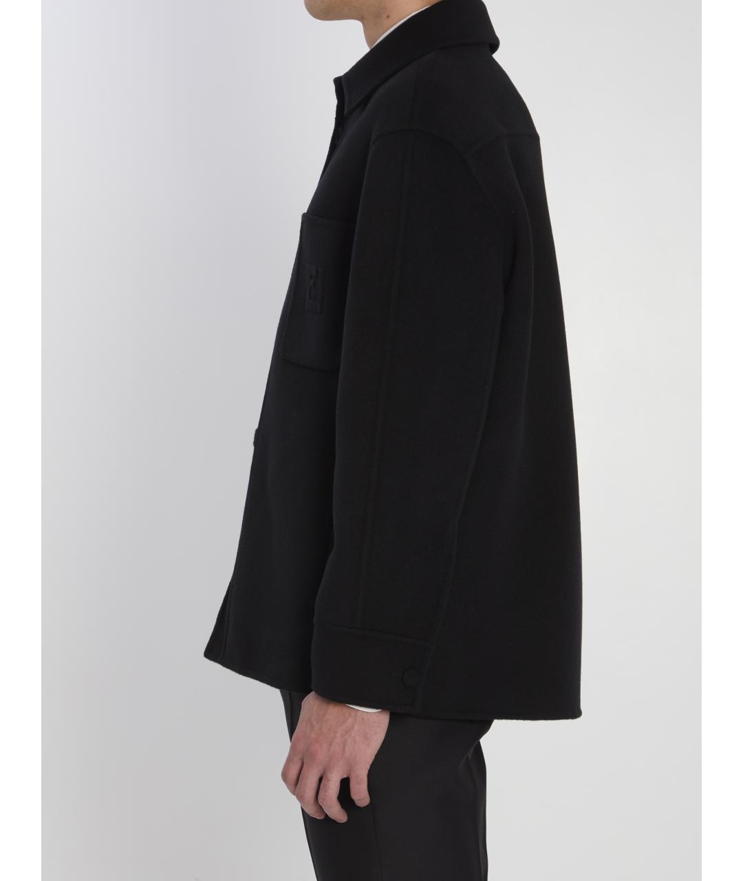 FENDI Черная шерстяная куртка, фото 4