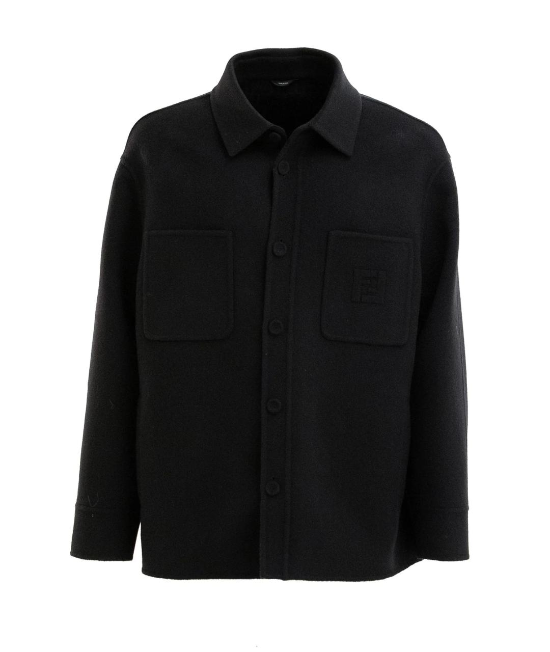 FENDI Черная шерстяная куртка, фото 1