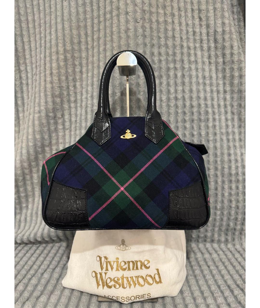 VIVIENNE WESTWOOD Мульти тканевая сумка с короткими ручками, фото 9