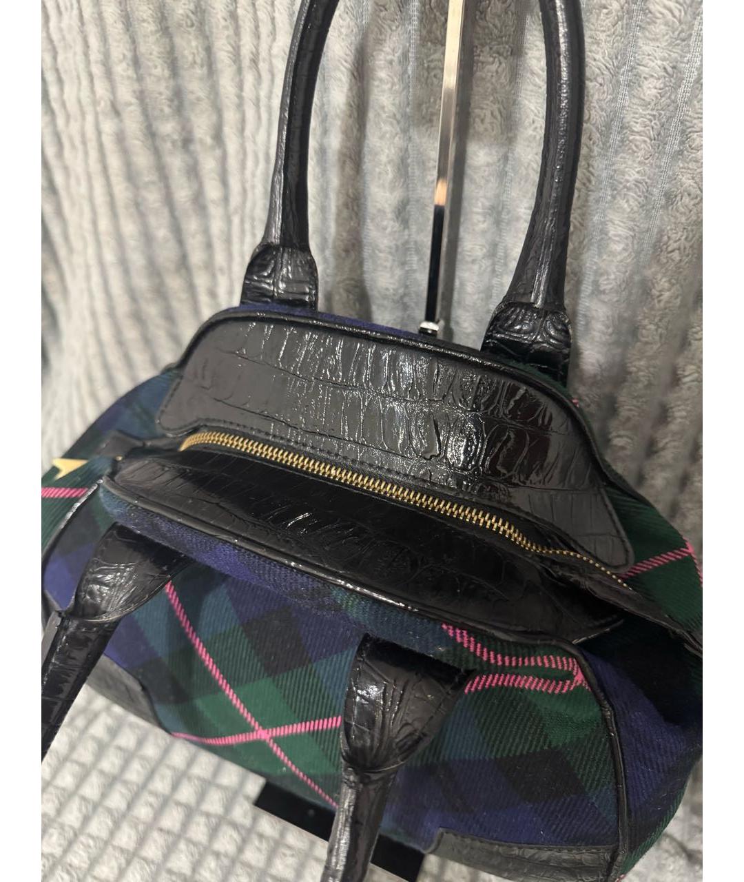 VIVIENNE WESTWOOD Мульти тканевая сумка с короткими ручками, фото 4