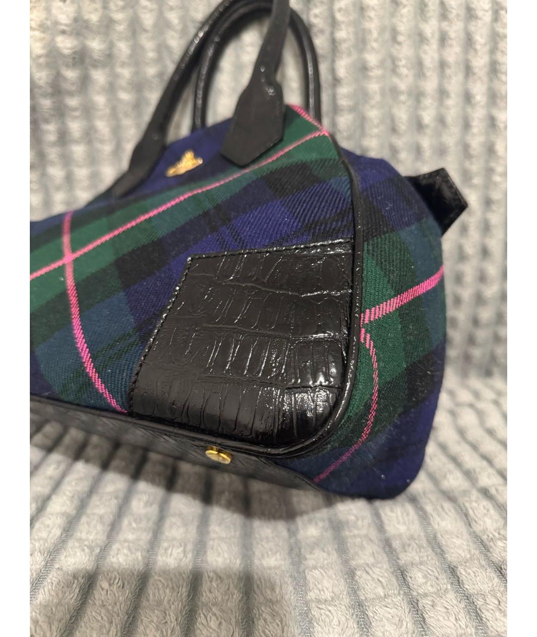 VIVIENNE WESTWOOD Мульти тканевая сумка с короткими ручками, фото 6