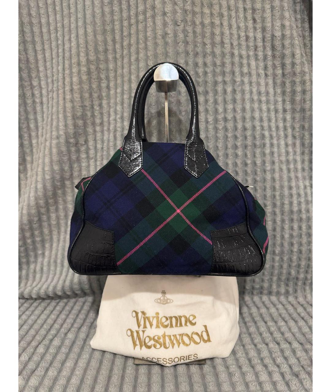 VIVIENNE WESTWOOD Мульти тканевая сумка с короткими ручками, фото 2