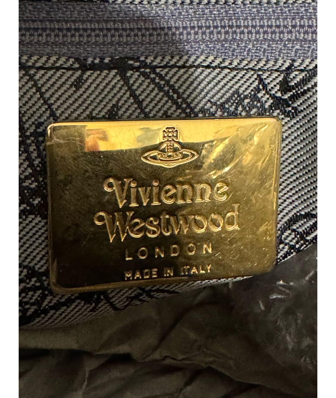 VIVIENNE WESTWOOD Мульти тканевая сумка с короткими ручками, фото 8