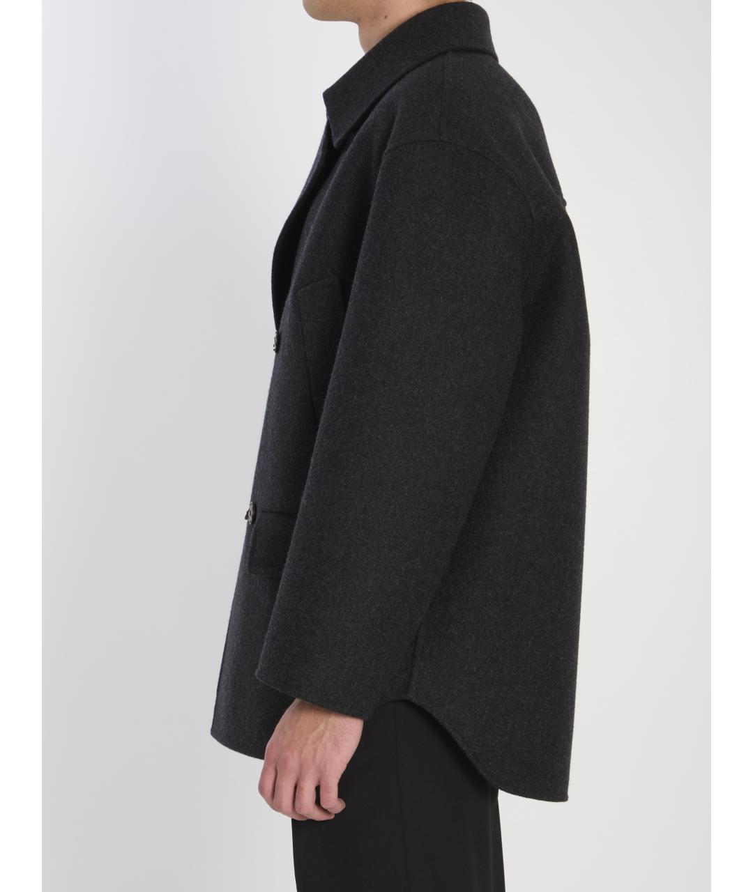 FENDI Серое шерстяное пальто, фото 4