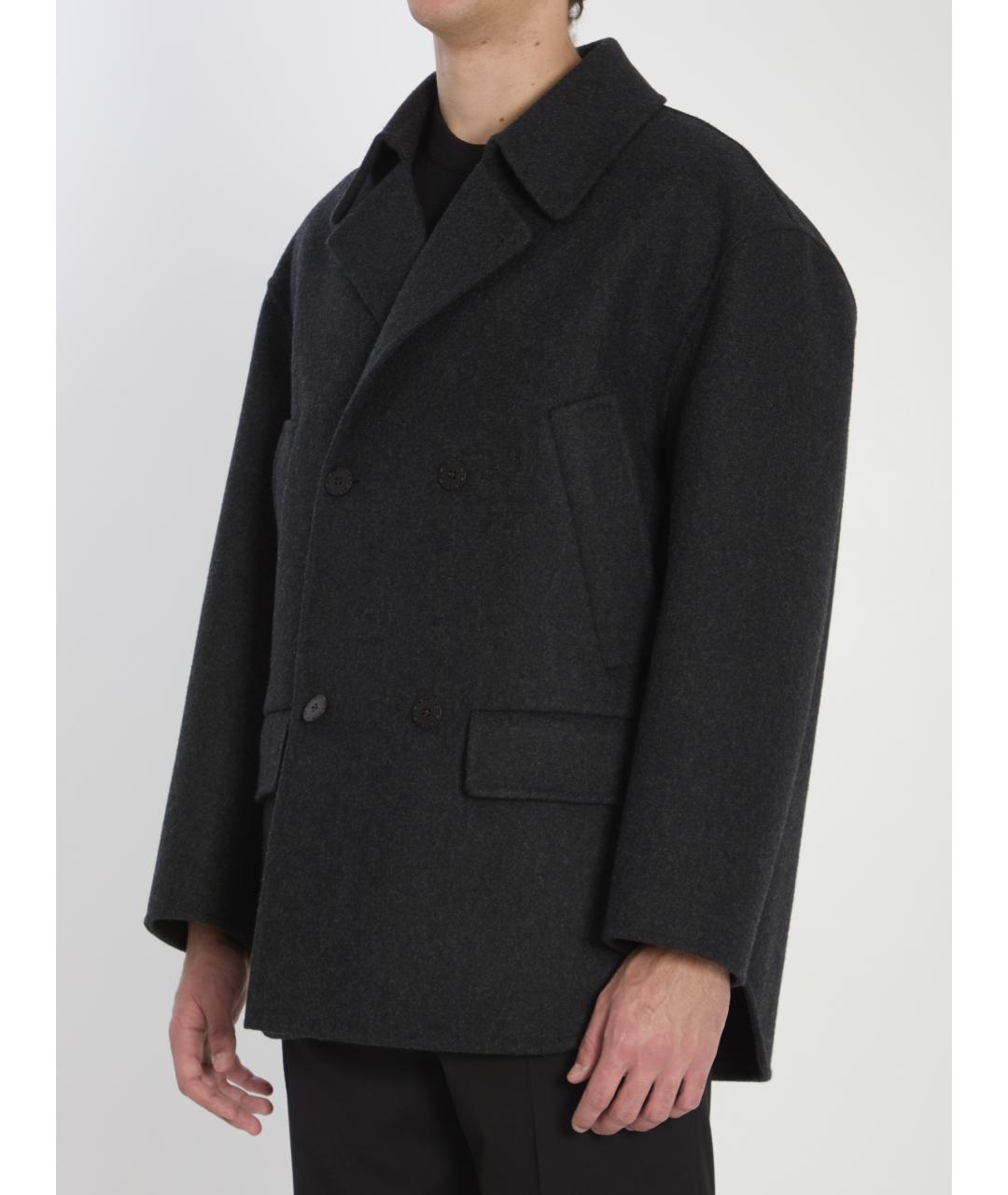 FENDI Серое шерстяное пальто, фото 3