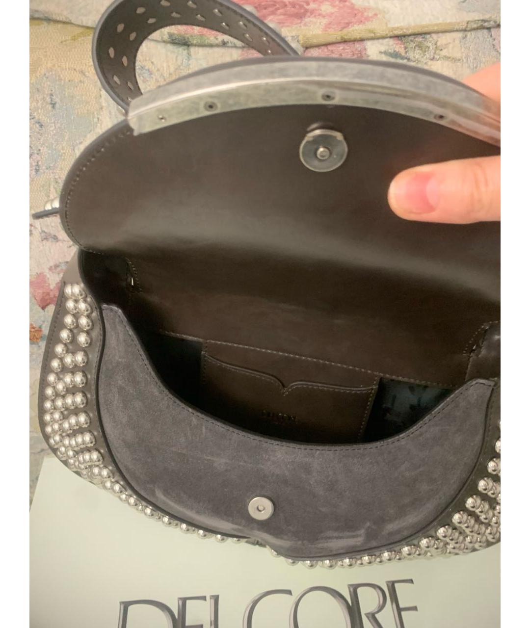 DELPOZO Коричневая замшевая сумка через плечо, фото 4