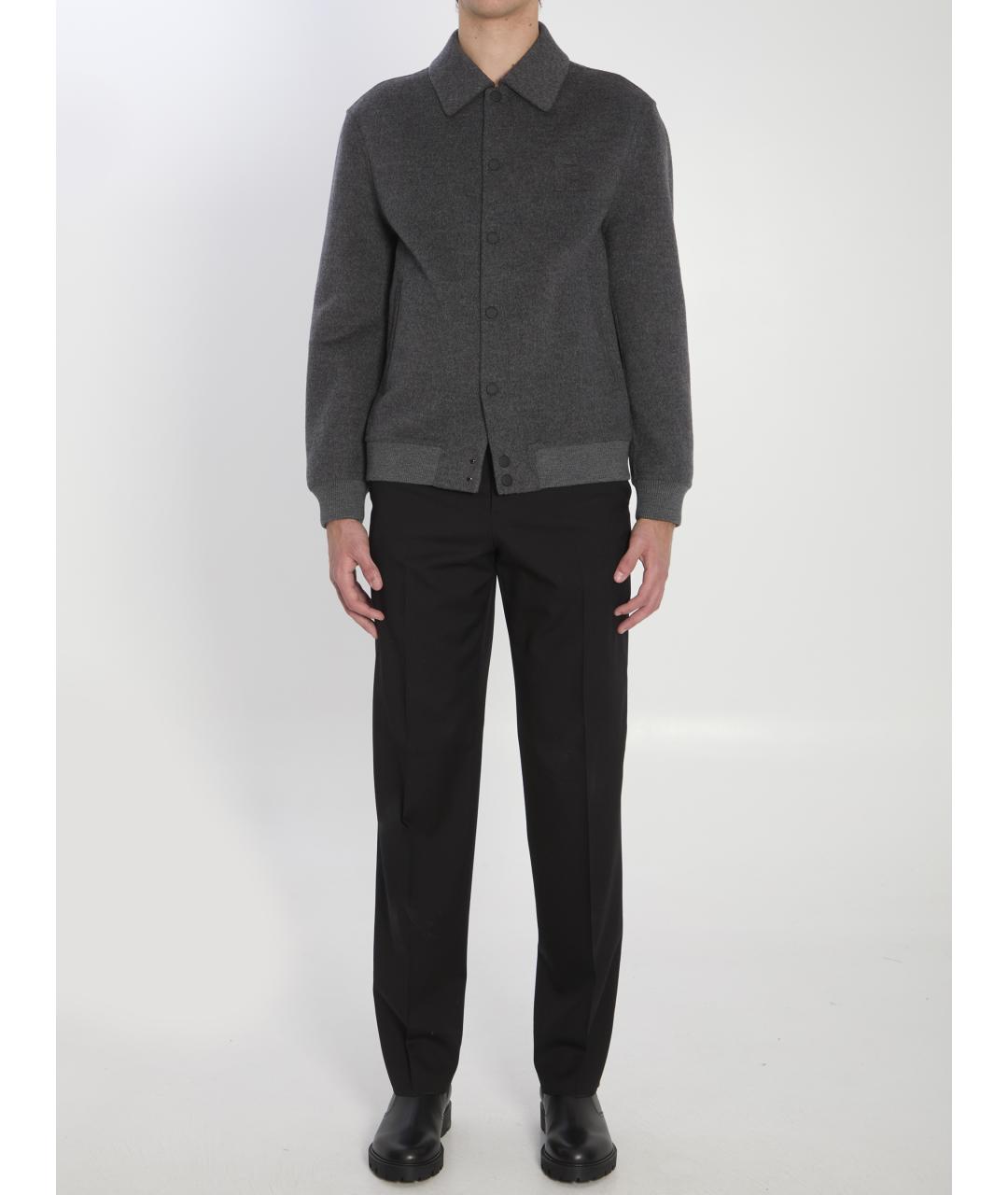 FENDI Серая шерстяная куртка, фото 6