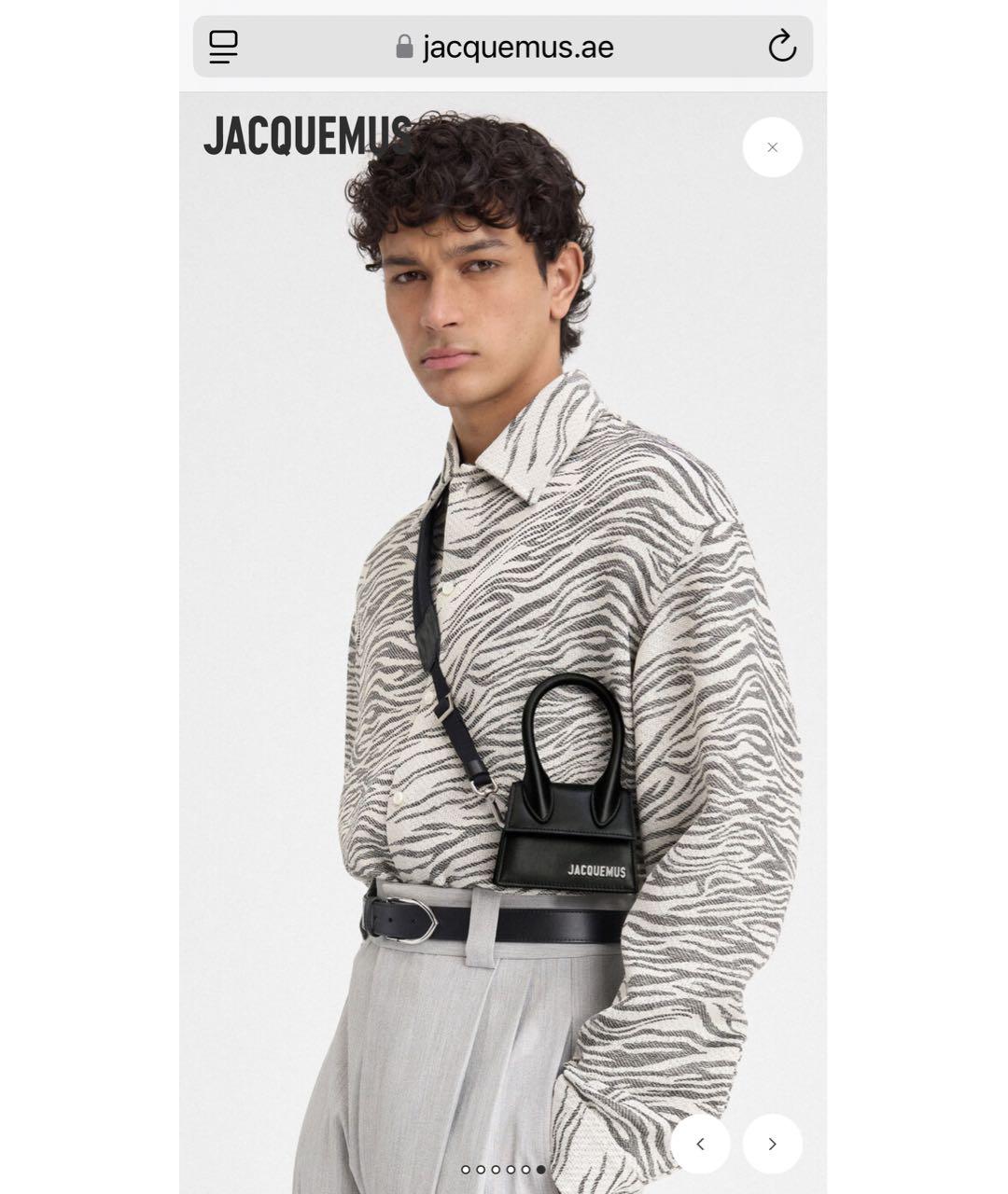 JACQUEMUS Черная кожаная сумка через плечо, фото 6