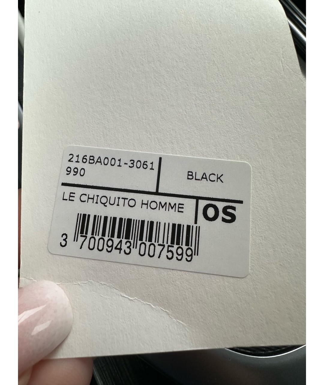 JACQUEMUS Черная кожаная сумка через плечо, фото 5