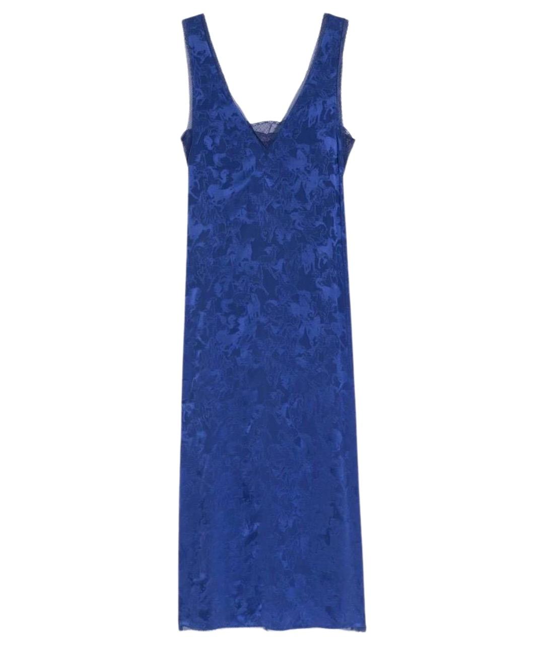 ZADIG & VOLTAIRE Синее шелковое коктейльное платье, фото 1